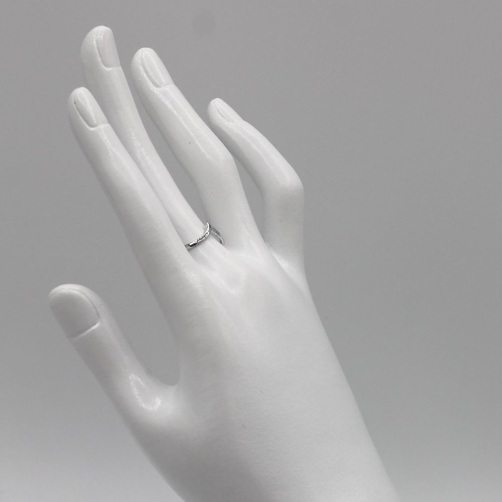 Popular fashion wishbone ring silver tone sz 5.75 - Picture 5 of 5